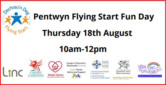 Pentwyn Flying Start event - 18th August 10am-12pm