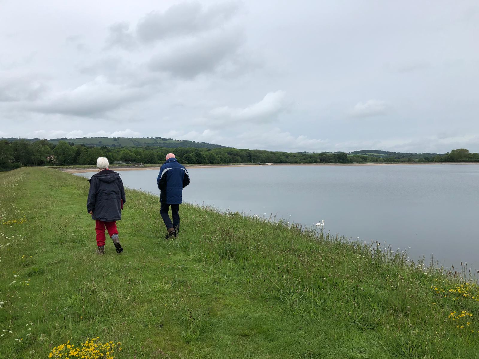 Walking by the reservoir 
